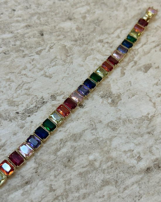 Renkli Zirkon Bileklik