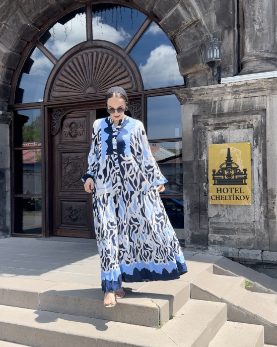 Desenli Pamuk Elbise