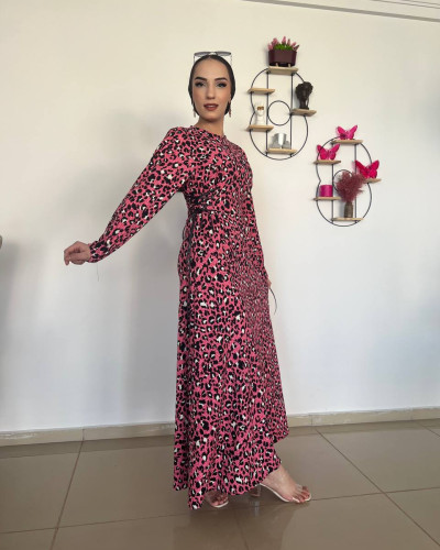 Dian Pembe Leopar Elbise