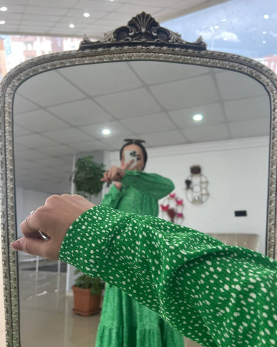 Victoria Yeşil Gömlek Elbise