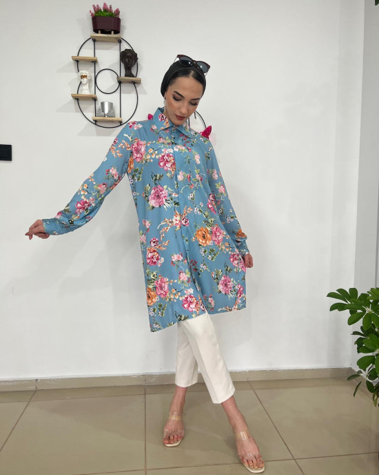 Gökçen Desenli Gömlek