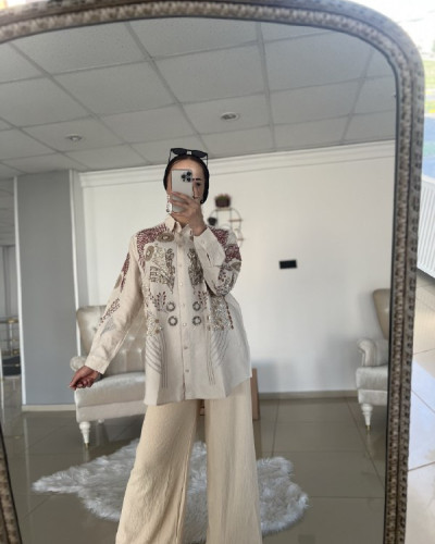 Hillary Nakışlı Gömlek