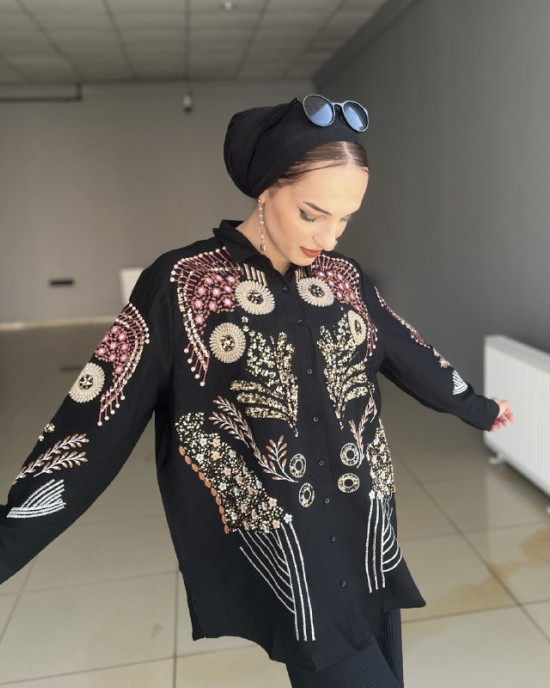 Hillary Nakışlı Gömlek