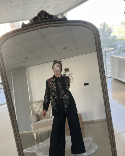 Hillary Nakışlı Gömlek