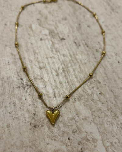 Dorika Gold Kalp Kolye