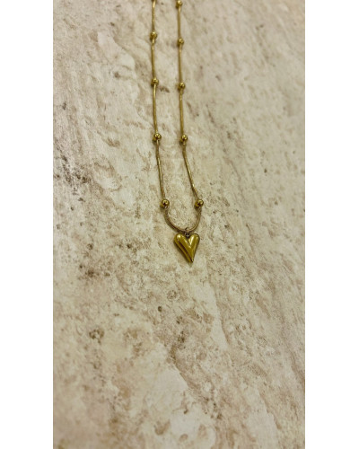 Dorika Gold Kalp Kolye