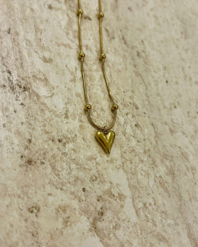 Dorika Gold Kalp Kolye