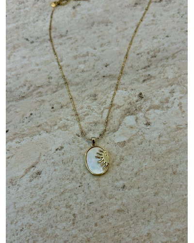 Sedefli Güneş Kolye