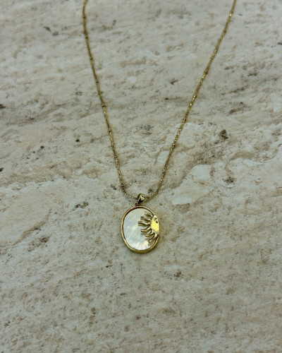 Sedefli Güneş Kolye