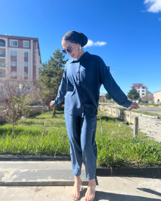 Elanora Lacivert Keten Takım