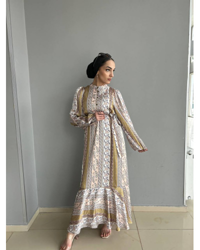 Florence Yeşil İpek Elbise