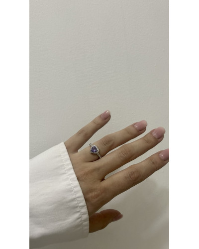 Lila Taşlı Yüzük